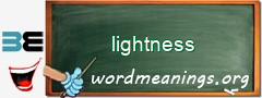 WordMeaning blackboard for lightness